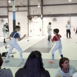 Fencers warming up at the Tidewater Open 2016